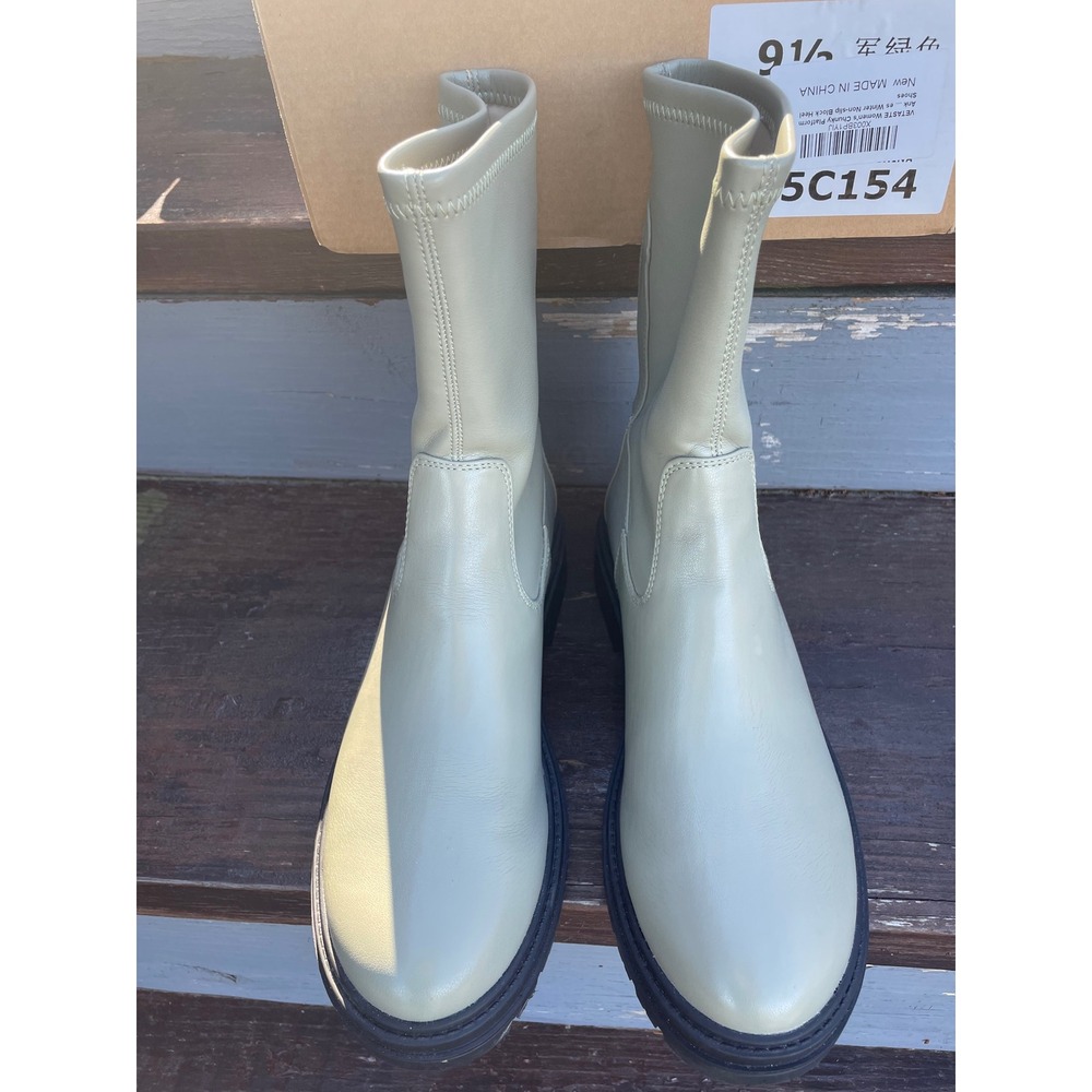 Vetaste‎ Womens Chunky Platform Ankle Boots Lug Sole Block Heel 9.5